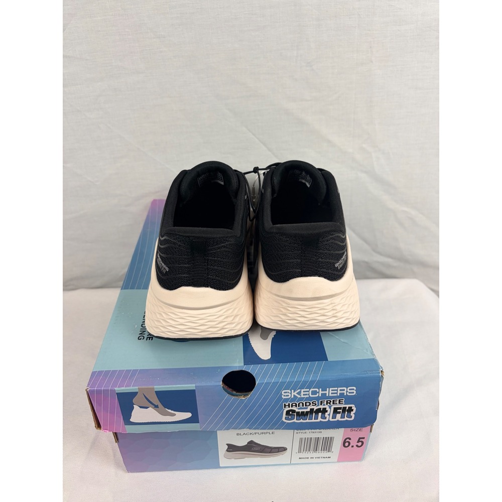 Skechers Hands Free Slip-ins Swift Fit Sneakers Black Purple‎ 179313S Womens 6.5 - Picture 7 of 8